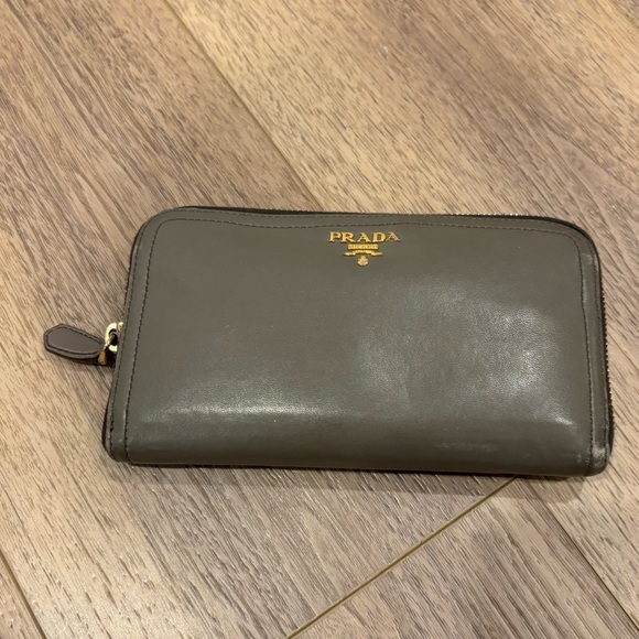 PRADA HALF ZIP WALLET - Picture 1 of 8